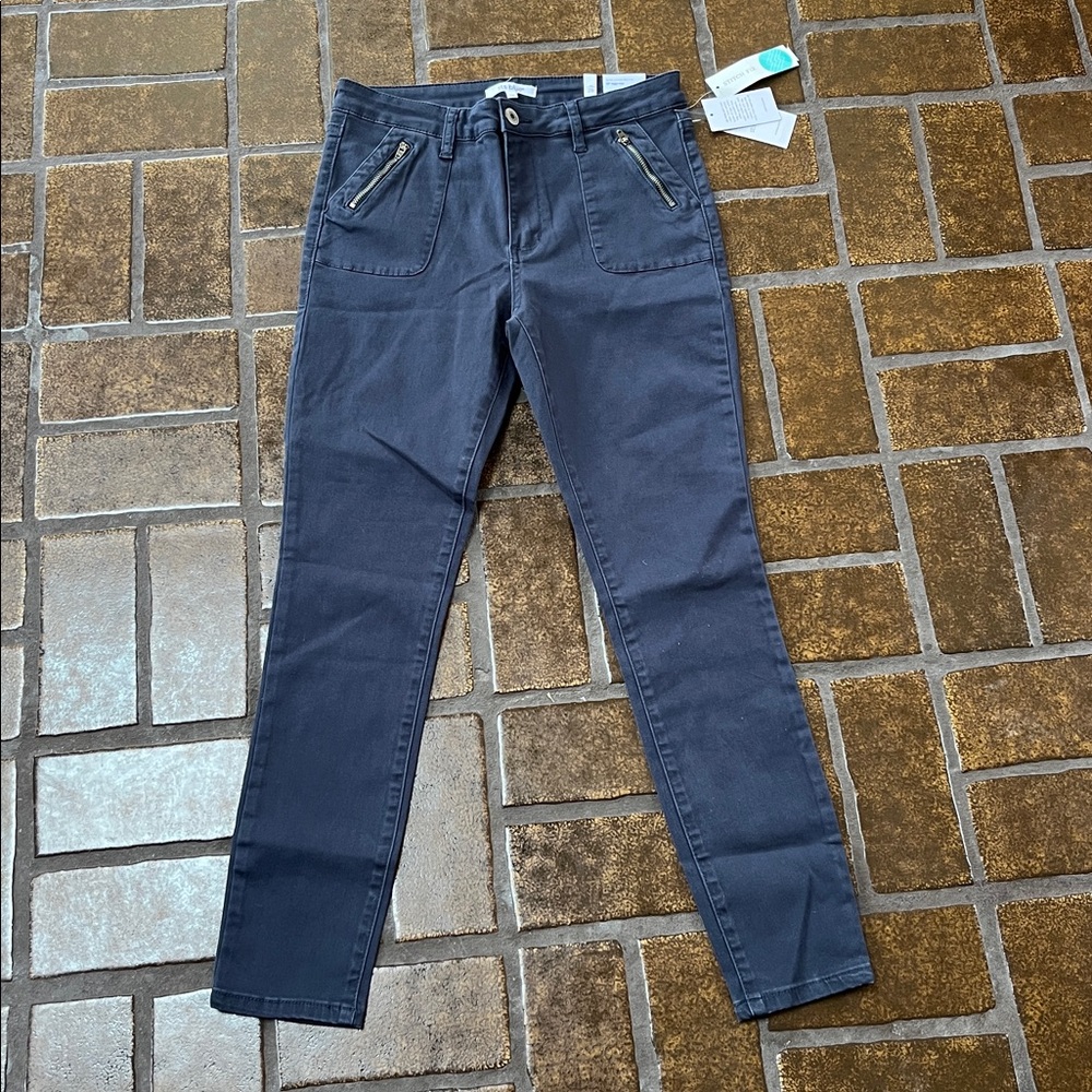 NWT STS Blue Charcoal Gray High Rise Elie Ankle Skinny Jean